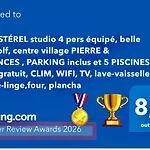 Cap Estérel 4 Pers équipé, Belle Vue Golf, Centre Village Pierre&vacances , Parking Inclus Et 5 Piscines Accès Gratuit, Clim, Wifi, Tv, Lave-vaisselle Et Lave-linge,four, Plancha Apartamento *