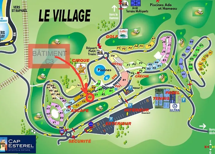 Apartamento Cap Estérel 4 Pers équipé, Belle Vue Golf, Centre Village Pierre&vacances , Parking Inclus Et 5 Piscines Accès Gratuit, Clim, Wifi, Tv, Lave-vaisselle Et Lave-linge,four, Plancha